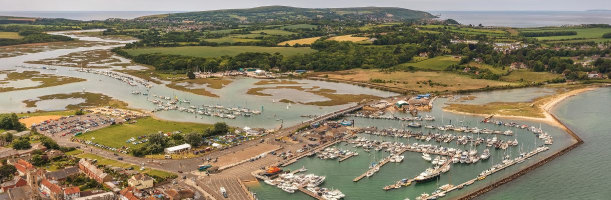 Aerial view of Yarmouth Harbour, Isle of Wight